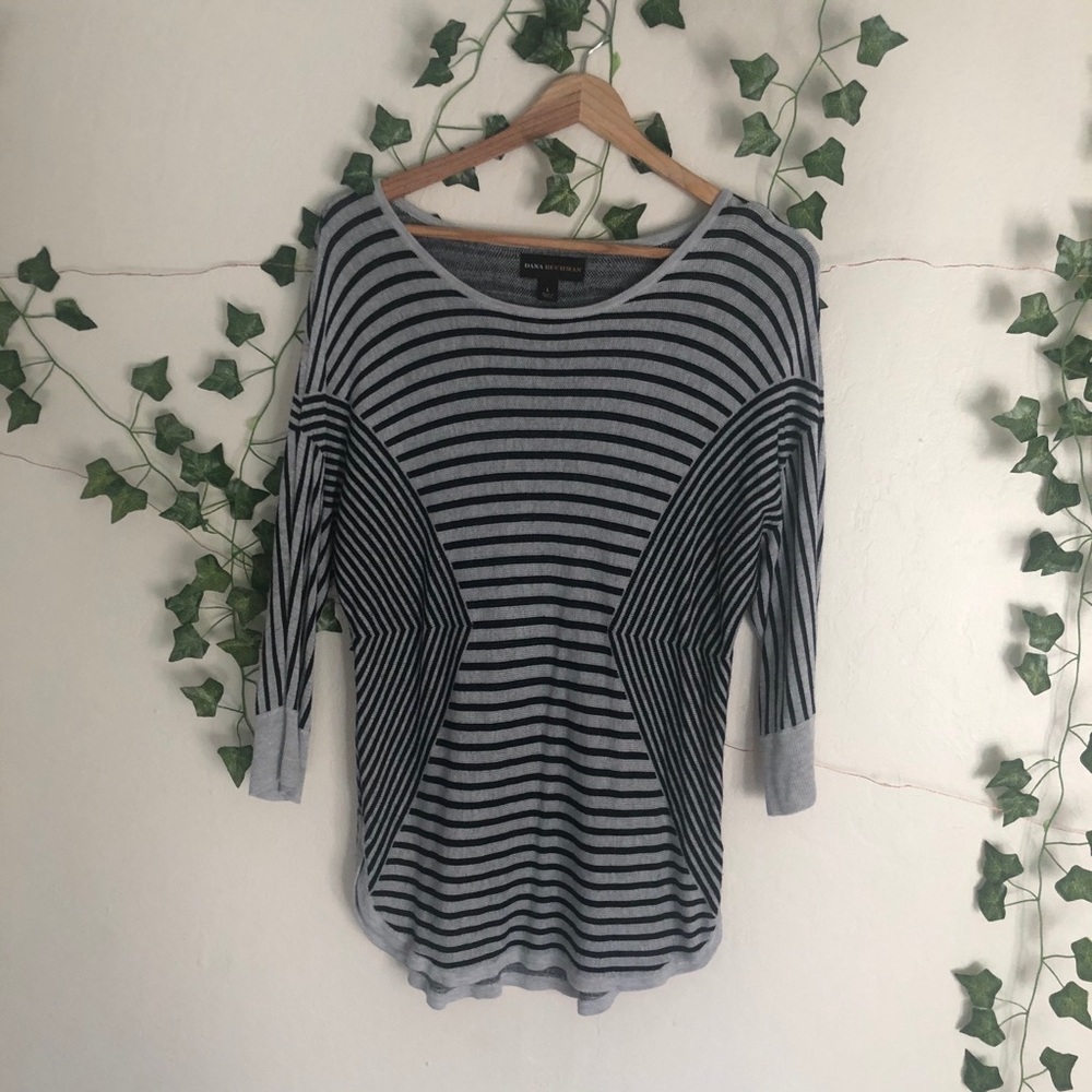black and grey striped long sleeve